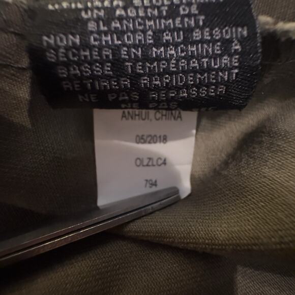 Madden NYC Camo Utility Jacket Hoodie Womens M Army Green Camo Zip Up Y2K - Picture 8 of 10